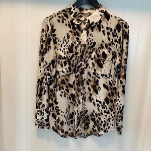 Equipment Silk Animal Print Shirt - XS